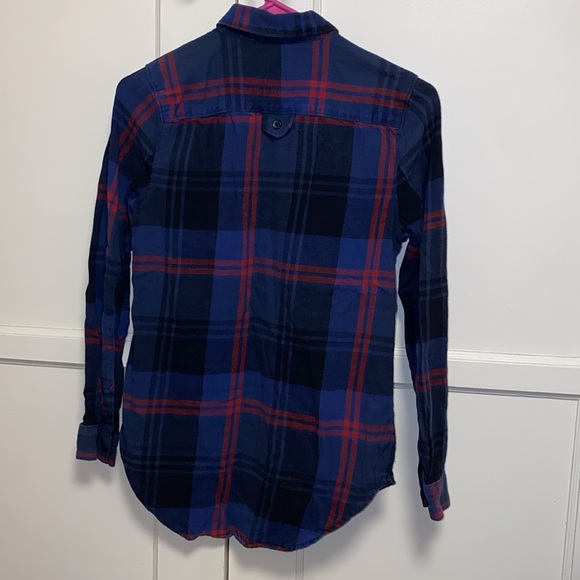 Vans Medium Blue Red Button Up Long Sleeve Casual Outdoors Shirt - Picture 3 of 13